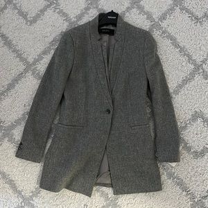 NWT Zara grey collar detail suit jacket.